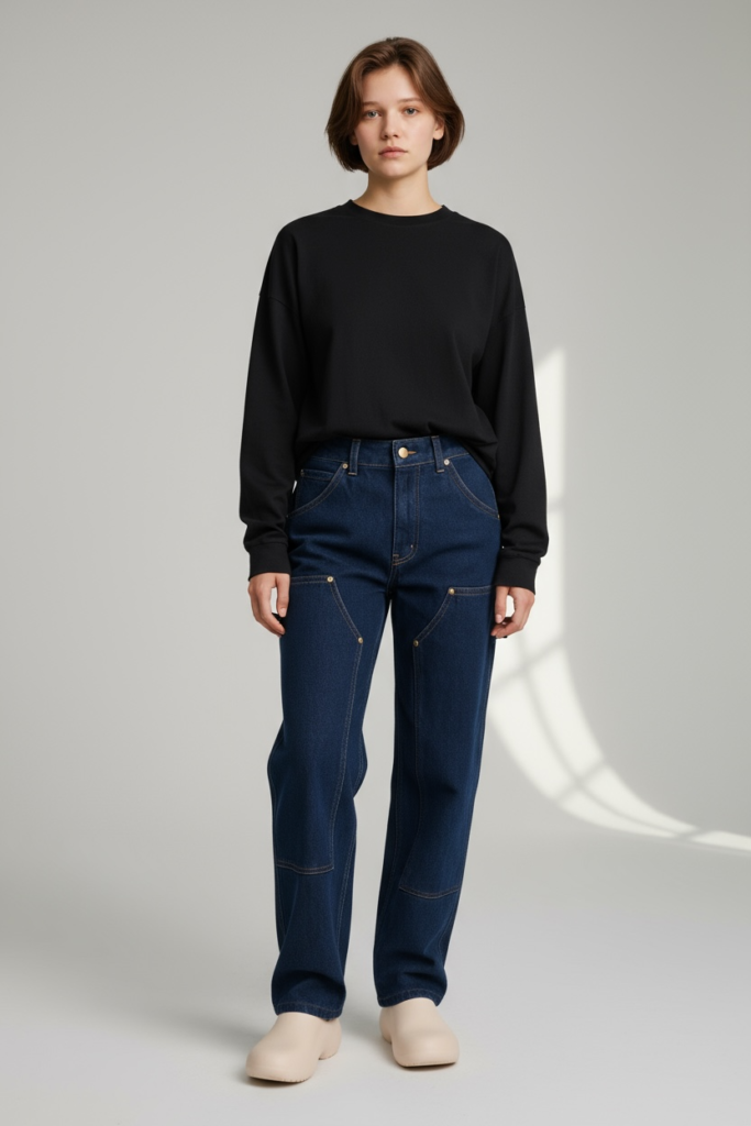 Long Pants Carpenter Double Knee Biru Navy