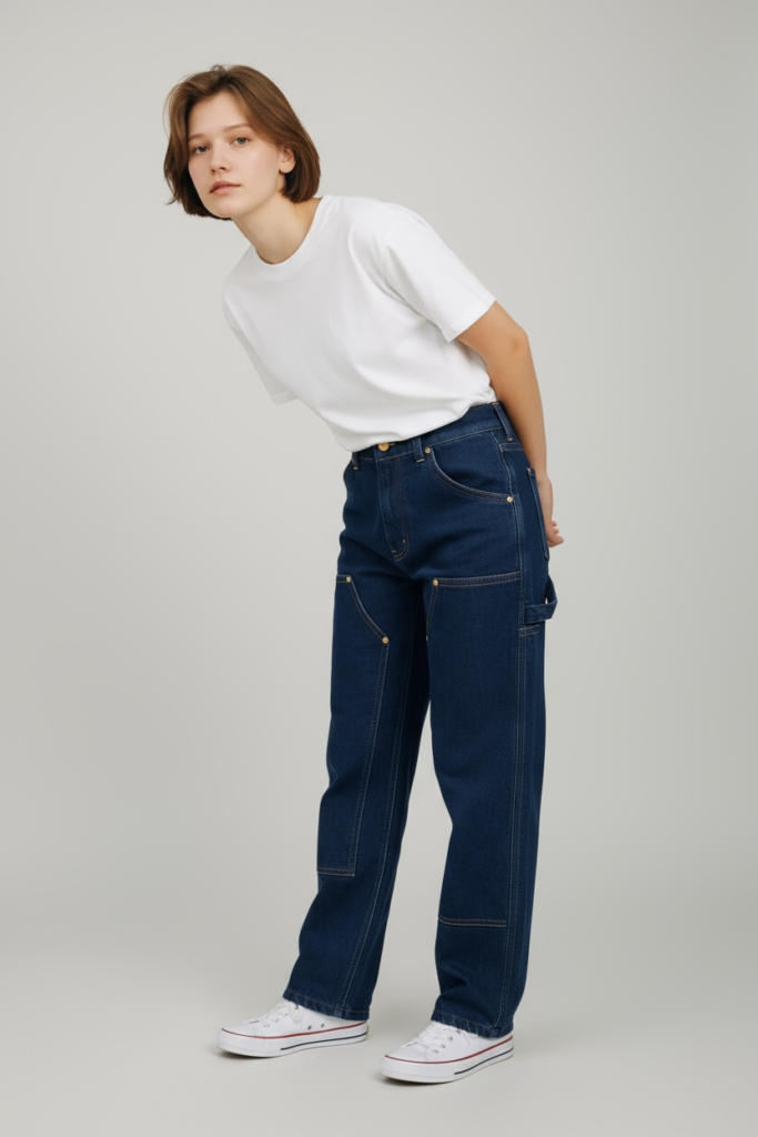 Long Pants Carpenter Double Knee Biru Navy