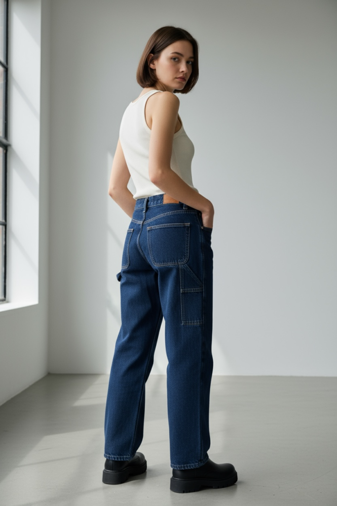 Long Pants Carpenter Double Knee Biru Navy